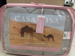 Одеяло ТМ Экотекс Toledo Casarosa верблюжья шерсть в тике 1,5 сп.