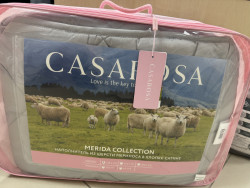 Одеяло ТМ Экотекс Merida Casarosa шерсть мериноса  в сатине евро