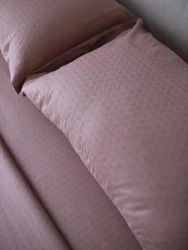 Комплект постельного белья ТМ Блакит сатин жаккард Пыльная роза 2-х сп.- фото3
