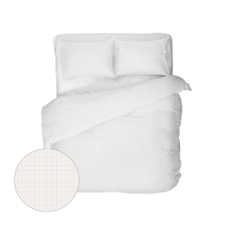 Комплект постельного белья ТМ Блакит перкаль варенка "Клетка на белом"  дуэт