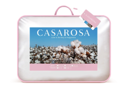 Одеяло ТМ Экотекс Alicante Casarosa хлопковое наполнение в сатине евро- фото