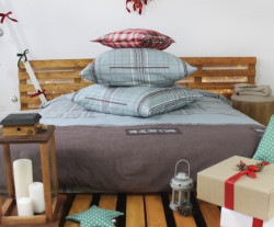 Пододеяльник ТМ Блакит фланель Деним коричневый 1,5 сп.