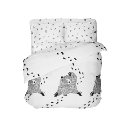 Комплект постельного белья ТМ Блакит Сатин цифровая печать "Потапыч" 2-х сп.