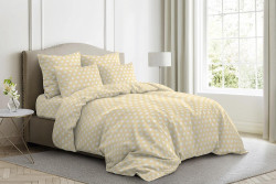 Комплект постельного белья ТМ "Ночь нежна" поплин "Горошек" , 1,5 сп