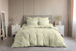 Комплект постельного белья ТМ "Ночь нежна" поплин "Пейсли шампань",  1.5 сп