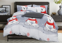 Комплект постельного белья ТМ Сонмаркет бязь "Crismas bear" , 1,5 сп.
