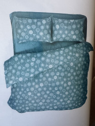 Комплект постельного белья ТМ "Блакит", г. Барановичи "Дзьмухавец голубой" Бязь, Евро
