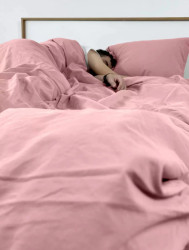 Комплект постельного белья ТМ Блакит перкаль варенка Пыльная роза  2-х сп.- фото2