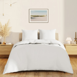 Комплект постельного белья ТМ Экотекс поплин белый 2-х сп.- фото