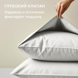 Комплет постельного белья ТМ Экотекс поплин белый евро- фото2