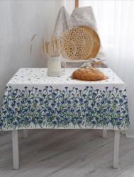 Скатерть лен/ПЭ "Васильковый луг" ТМ Моготекс 180х150