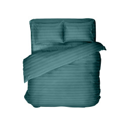 Пододеяльник ТМ Блакит Страйп сатин бирюза темная 1,5 сп.