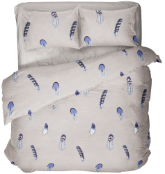 Комплект постельного белья ТМ "Блакит",  бязь "Перо серое", 2х сп