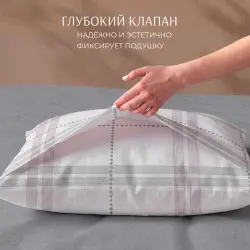 Комплект постельного белья Поэтика поплин Рибба 1,5 сп.- фото3